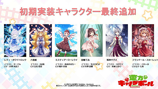 画像ギャラリー No.005のサムネイル画像 / 「東方キャノンボール」のOPアニメーションが公開。新たに5体の初期実装キャラクターも発表に