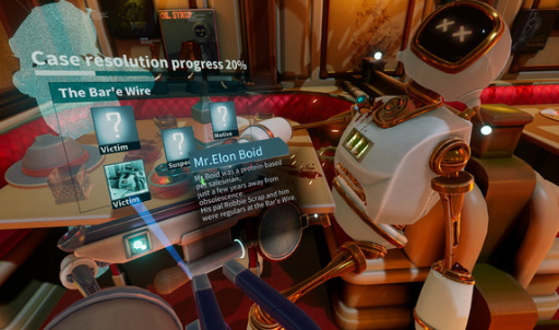 画像ギャラリー No.003のサムネイル画像 / DonutsのVRアドベンチャー「Mr.Hack Jack: Robot Detective」を紹介。ロボット探偵になって事件を解決しよう