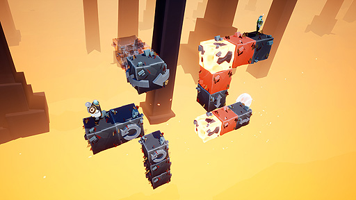 画像ギャラリー No.008のサムネイル画像 / フランス産協力型パズルゲーム「Minimal Move」の正式配信がSteamで本日開始へ。立方体が浮かぶ不思議な世界で3次元パズルに挑む