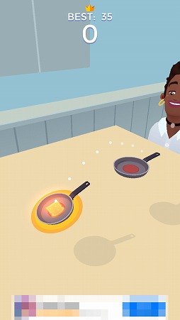画像ギャラリー No.004のサムネイル画像 / タップ＆リリースでパンケーキを飛ばそう。アクションゲーム「Flippy Pancake」を紹介する「（ほぼ）日刊スマホゲーム通信」第2007回
