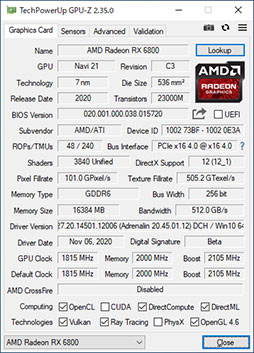 画像ギャラリー No.011のサムネイル画像 / AMDの新世代GPU「Radeon RX 6800 XT＆RX 6800」レビュー。期待のレイトレ対応GPUは競合であるRTX 3080/3070と戦えるのか？