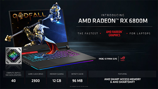 画像ギャラリー No.005のサムネイル画像 / AMD,ノートPC向け「Radeon RX 6000M」シリーズを発表。DLSS対抗機能の「FidelityFX Super Resolution」もまもなく登場