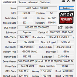 画像ギャラリー No.007のサムネイル画像 / Radeon RX 6600搭載カード「PULSE RX 6600 Gaming」レビュー。上位モデルやGeForce RTX 3060との性能差を探る