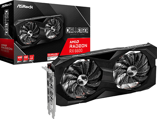 画像ギャラリー No.001のサムネイル画像 / ASRock,GIGABYTE,玄人志向からRX 6600搭載カードが発売。価格は5万円台半ばから6万円前後
