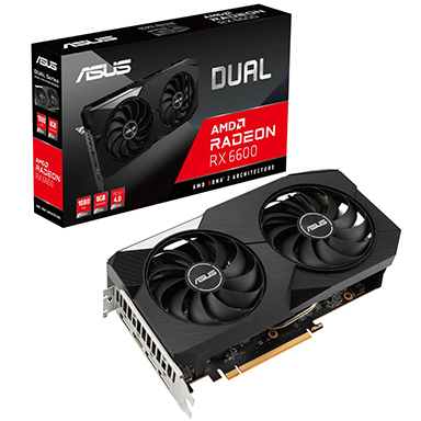 画像ギャラリー No.001のサムネイル画像 / ASUS，独自2連ファンクーラー採用のRX 6600搭載カードを発売