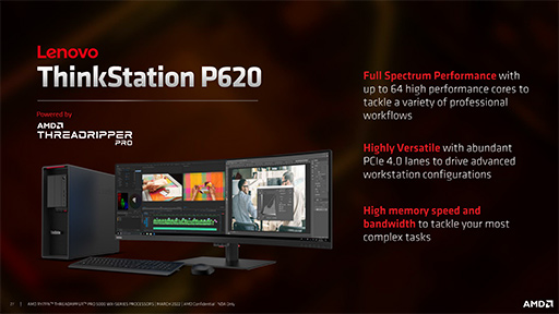 画像ギャラリー No.009のサムネイル画像 / AMD,新型CPU「Threadripper PRO 5000WX」シリーズを発表。Zen 3世代のワークステーション向けプロセッサ