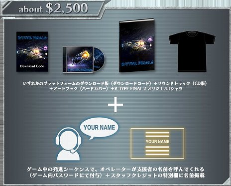 画像ギャラリー No.008のサムネイル画像 / 「R-TYPE FINAL2」クラウドファンディングのリワードが公開。さまざまな特典が用意された14コースが用意