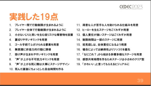 画像ギャラリー No.006のサムネイル画像 / ［CEDEC 2023］盛り上がるとは，声が出ていること。講演「協力ゲーム『PICO PARK』で"声"を生み出すために実践したこと」をレポート
