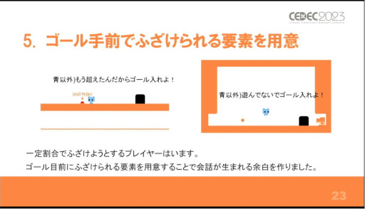 画像ギャラリー No.011のサムネイル画像 / ［CEDEC 2023］盛り上がるとは，声が出ていること。講演「協力ゲーム『PICO PARK』で"声"を生み出すために実践したこと」をレポート