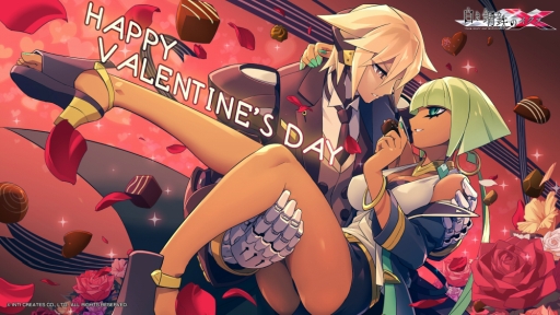画像ギャラリー No.003のサムネイル画像 / 「白き鋼鉄のX THE OUT OF GUNVOLT」のバレンタイン壁紙,配布開始。「蒼き雷霆 ガンヴォルト」シリーズの生放送番組は2月20日に配信