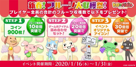画像ギャラリー No.001のサムネイル画像 / 「トロとパズル」,イベント“新春!フルーツ大収穫祭!”が開始