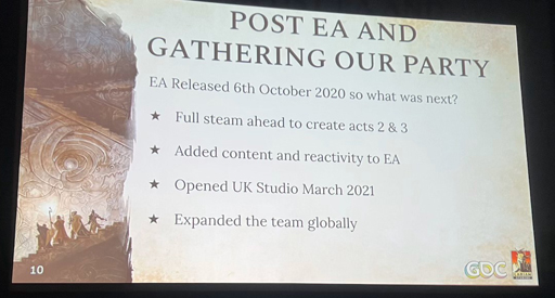 画像ギャラリー No.007のサムネイル画像 / ［GDC 2024］4人でスタートした「Baldur's Gate 3」のシネマチック・アニメーション制作。大事なのは，チームの人間的な側面を見失わないこと