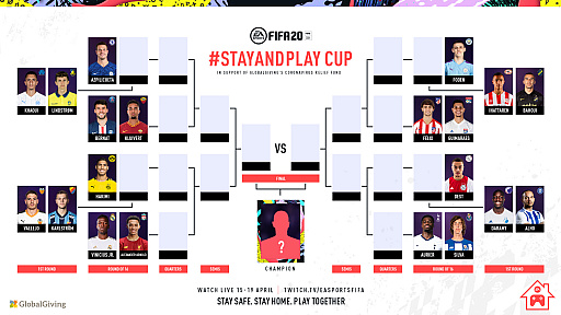 画像ギャラリー No.001のサムネイル画像 / 「FIFA 20」,20名のプロ選手が参加するオンラインイベント「Stay and Play Cup」を4月16日より開催