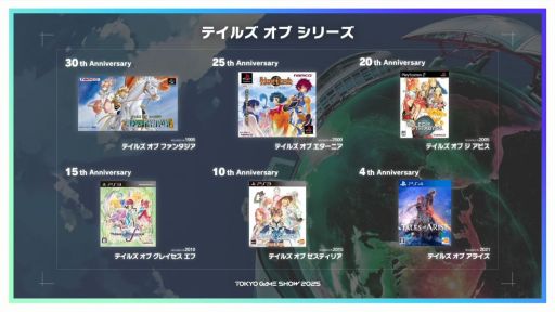 画像ギャラリー No.007のサムネイル画像 / 「テイルズ オブ」「eFootball」「龍が如く」各シリーズ のプロデューサーが集結。ステージ上で各タイトルの歴史や裏話を披露［TGS2025］