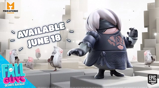 画像ギャラリー No.001のサムネイル画像 / 「Fall Guys」で「NieR：Automata」コラボが6月18日にスタート。Fall Guyが2Bの衣装を着る
