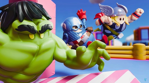 画像ギャラリー No.002のサムネイル画像 / 「Fall Guys」と「アベンジャーズ」のコラボが発表に。ソー，ハルク，キャプテン・アメリカなど6種類のコスチュームが登場