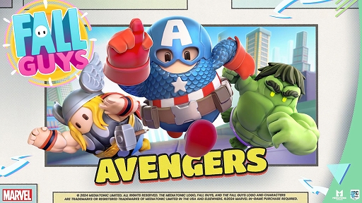 画像ギャラリー No.005のサムネイル画像 / 「Fall Guys」と「アベンジャーズ」のコラボが発表に。ソー，ハルク，キャプテン・アメリカなど6種類のコスチュームが登場