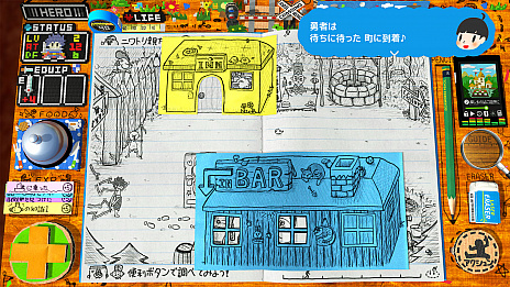 画像ギャラリー No.003のサムネイル画像 / 「RPGタイム!〜ライトの伝説〜」,“はじまりのどうくつ”に続く新ステージ,“旅立ちの町”の情報が公開に