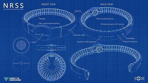 画像ギャラリー No.002のサムネイル画像 / 「CODE2040」,ゲームの核心に迫るアイテム”NRSS首輪”の設計図が公開