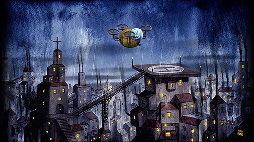 画像ギャラリー No.003のサムネイル画像 / 絵本のようなビジュアルを持つパズルADV「Rain City」，Switch版に続いてPS4版の配信が本日スタート
