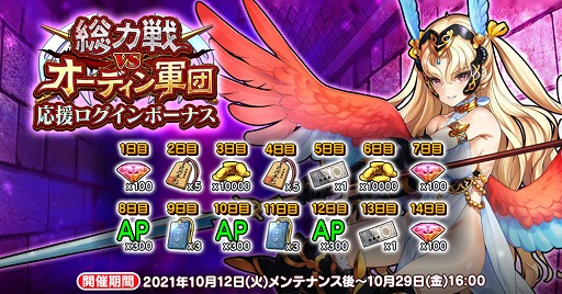 画像ギャラリー No.005のサムネイル画像 / 「英雄*戦姫WW」,新コンテンツ“総力戦vsオーディン軍団”が登場
