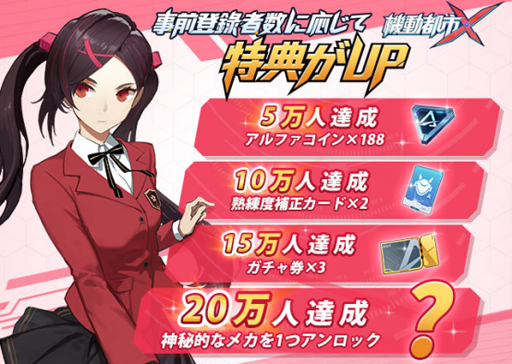 画像ギャラリー No.006のサムネイル画像 / メカバトルスマホゲーム「機動都市X」,事前登録者数が10万人を達成