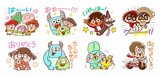 画像ギャラリー No.002のサムネイル画像 / 「LINE：ピクサー タワー」に「リメンバー・ミー」の“ミゲル”と“ダンテ”が登場。100万DL突破を記念したLINEスタンプの配布も