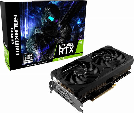 画像ギャラリー No.001のサムネイル画像 / GALAKURO GAMING,カード長238mmのRTX 3070 Ti搭載カードを発売