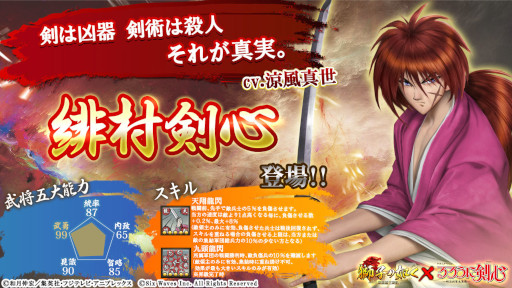 画像ギャラリー No.009のサムネイル画像 / 「獅子の如く 〜戦国覇王戦記〜」，「るろうに剣心」とのコラボイベントを開催中