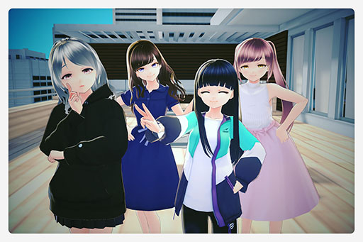 画像ギャラリー No.005のサムネイル画像 / 手軽に3Dキャラクターを作成できる「VRoidモバイル」が配信開始。映画「サマーウォーズ」に登場する「OZ」「花札ステージ」での写真撮影も楽しめる