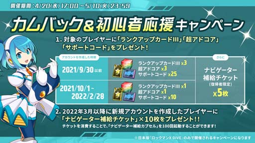 画像ギャラリー No.002のサムネイル画像 / 「ロックマンX DiVE」がまもなく1.5周年，“カムバック＆初心者応援キャンペーン”開催中