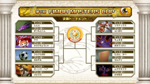 画像ギャラリー No.001のサムネイル画像 / 移植版「モンスターファーム」の大会「第1回 FIMBA MASTERS CUP」,決勝トーナメントの動画が公開