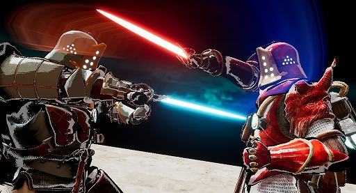 画像ギャラリー No.002のサムネイル画像 / ［TGS 2019］VRで剣戟対戦が楽しめる「デュエル・オブ・ガルガンチュア」を体験。剣と剣がぶつかるガチな決闘で，気分は剣士