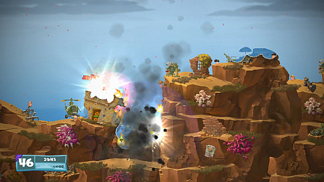 画像ギャラリー No.004のサムネイル画像 / Switch版「Worms W.M.D」が本日配信。ミミズたちを操作して戦うターン制のストラテジーアクションゲーム