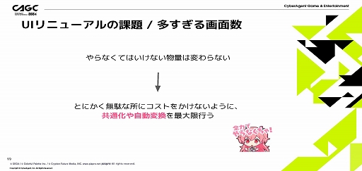 画像ギャラリー No.008のサムネイル画像 / 「『プロジェクトセカイ カラフルステージ! feat. 初音ミク』UI全面リニューアルの対応事例とそれを支えたタスクフォースチーム」講演レポート