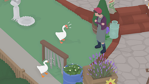 画像ギャラリー No.002のサムネイル画像 / 「Untitled Goose Game 〜いたずらガチョウがやって来た!〜」,アップデートで待望の2羽プレイが可能に