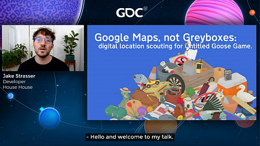 画像ギャラリー No.002のサムネイル画像 / ［GDC 2021］Google マップから作られた「Untitled Goose Game」のマップは，何を目指したのか