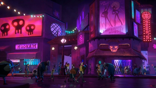 画像ギャラリー No.001のサムネイル画像 / PlayStation 4版「Afterparty」は10月29日に発売。地獄の地下街を飲み歩くアドベンチャーゲーム