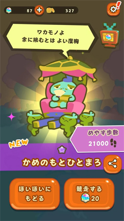 歩数で勝負!!カメさんぽ