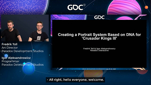 画像ギャラリー No.004のサムネイル画像 / ［GDC 2021］「Crusader Kings III」の“遺伝”システムとキャラクターグラフィックスの自動生成について，技術とアートの両面から解説