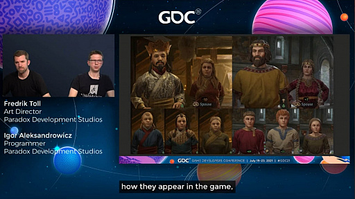 画像ギャラリー No.013のサムネイル画像 / ［GDC 2021］「Crusader Kings III」の“遺伝”システムとキャラクターグラフィックスの自動生成について，技術とアートの両面から解説