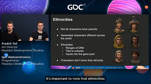 画像ギャラリー No.014のサムネイル画像 / ［GDC 2021］「Crusader Kings III」の“遺伝”システムとキャラクターグラフィックスの自動生成について，技術とアートの両面から解説