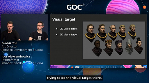 画像ギャラリー No.023のサムネイル画像 / ［GDC 2021］「Crusader Kings III」の“遺伝”システムとキャラクターグラフィックスの自動生成について，技術とアートの両面から解説