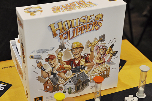 画像ギャラリー No.001のサムネイル画像 / ［SPIEL'19］砂時計を使ったライトなカードゲーム「House Flipper」。中古の家を改装して転売，豊かな老後を目指せ！