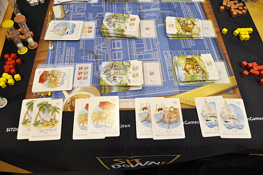 画像ギャラリー No.010のサムネイル画像 / ［SPIEL'19］砂時計を使ったライトなカードゲーム「House Flipper」。中古の家を改装して転売，豊かな老後を目指せ！