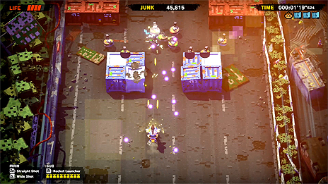 画像ギャラリー No.009のサムネイル画像 / 世紀末の日本でサルと家電ロボが戦う。Switch用アクションシューティング「MONKEY BARRELS」（モンキーバレルズ）が11月7日より配信へ