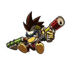 画像ギャラリー No.011のサムネイル画像 / 世紀末の日本でサルと家電ロボが戦う。Switch用アクションシューティング「MONKEY BARRELS」(モンキーバレルズ)が11月7日より配信へ