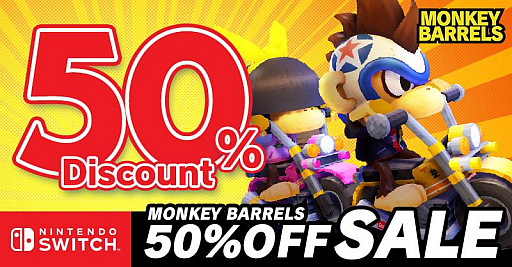 画像ギャラリー No.001のサムネイル画像 / アクションシューティング「MONKEY BARRELS」,Switch向けダウンロード版が50%オフに。本日からセールを開始
