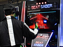 ［JAEPO2020］「Beat Saber」のアーケード版をセガブースでプレイ。プレイ映像も直撮りしてきた