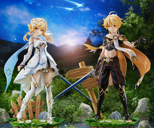 画像ギャラリー No.001のサムネイル画像 / 「原神」蛍&空の1/7フィギュアが,あみあみで予約受付中。全高約255mm〜270mmの主人公’s